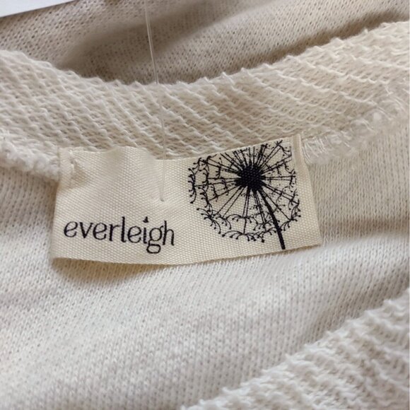 Everleigh Tonal Stripe French Terry Sweatshirt Oatmeal Stripe Women Size… - Picture 5 of 9